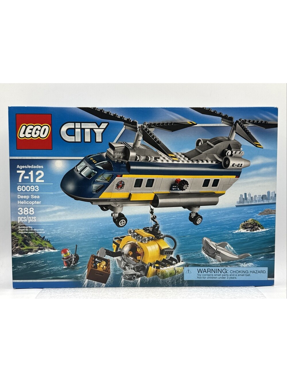 LEGO City: Deep Sea Helicopter (#60093) 2015 Retired 388 Pieces Sealed Box New